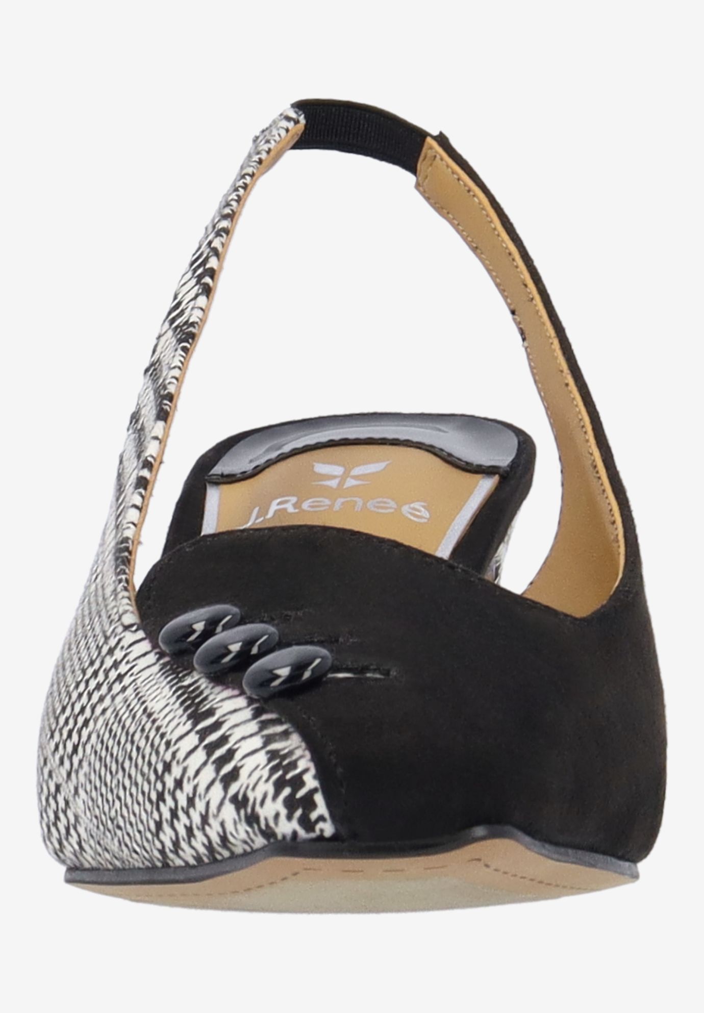 Palora Sling Back Pump, BLACK WHITE, alternate image number 2