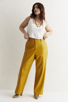 High Waisted Faux Leather Pant