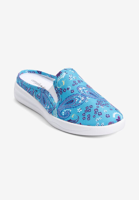 The Camellia Sneaker Mule, PRETTY TURQUOISE PAISLEY, hi-res image number null