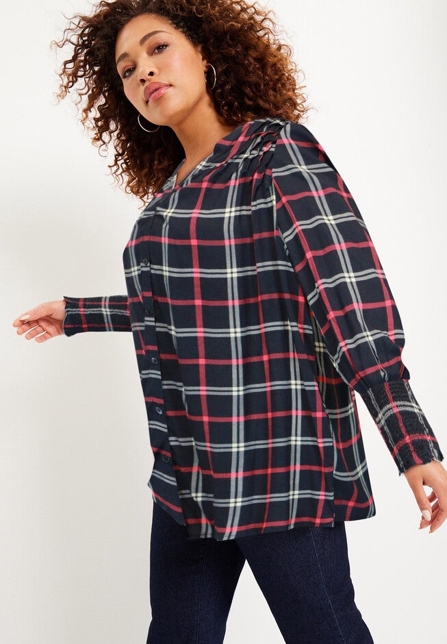 Pintuck Top, , alternate image number 2