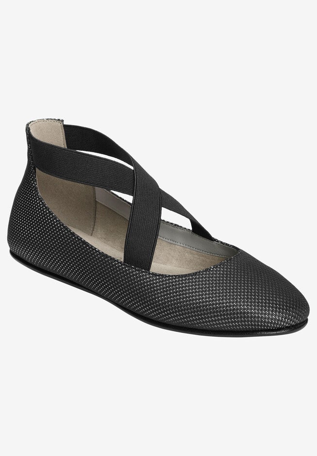 Saturday Flat by Aerosoles®, BLACK FABRIC, hi-res image number null