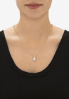 Gold-Plated Diamond Accent Cluster Pendant with 18" Chain, , alternate image number null
