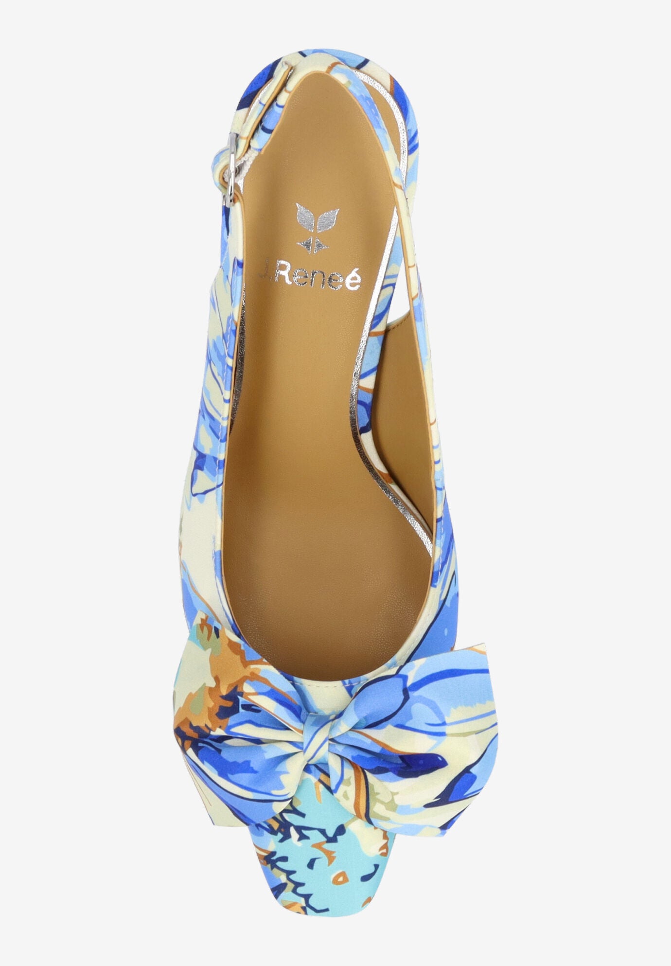 Harlan Slingback Pump, BLUE CREAM, alternate image number 1