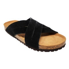 Leather Criss Cross Footbed Sandal