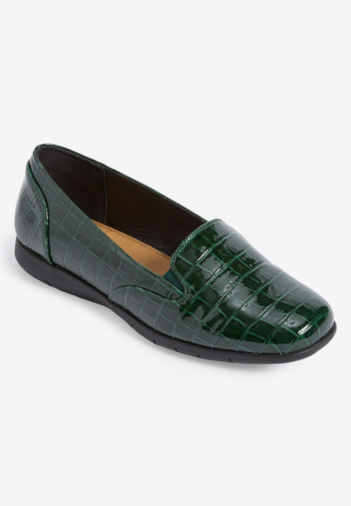 The Leisa Slip On Flat, EMERALD, on-hover image number 1