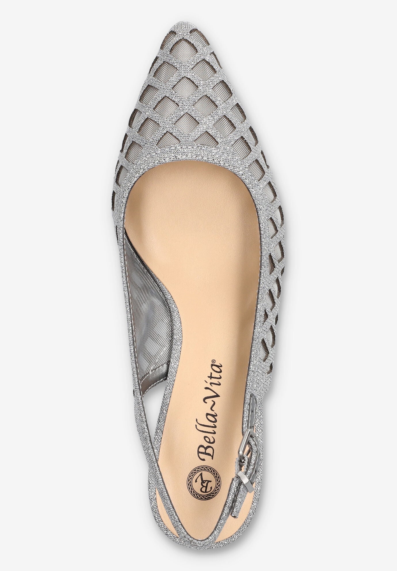 Noel Slingback Pump, SILVER GLITTER, alternate image number 6