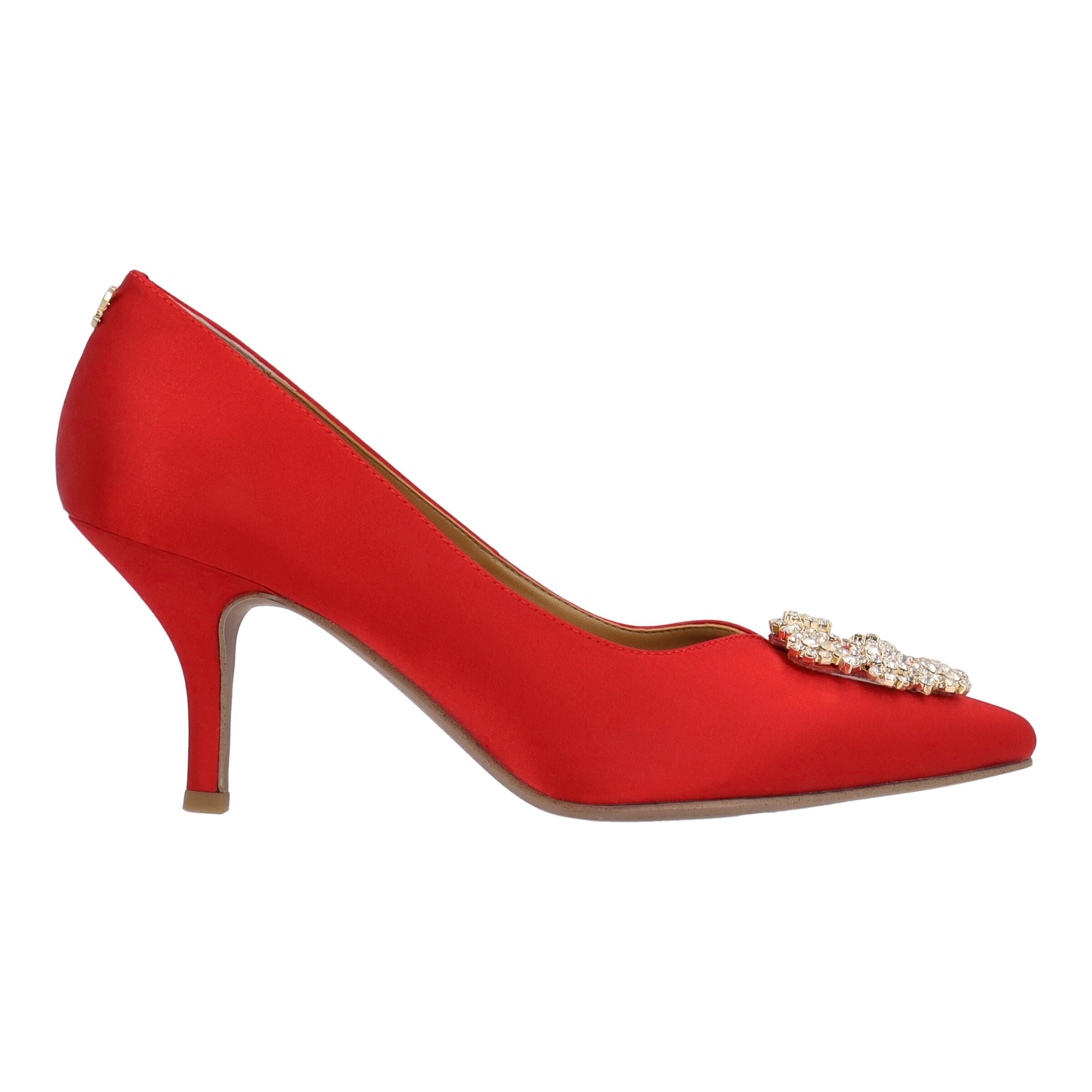Ezara Slip-On Pump, RED, alternate image number 3