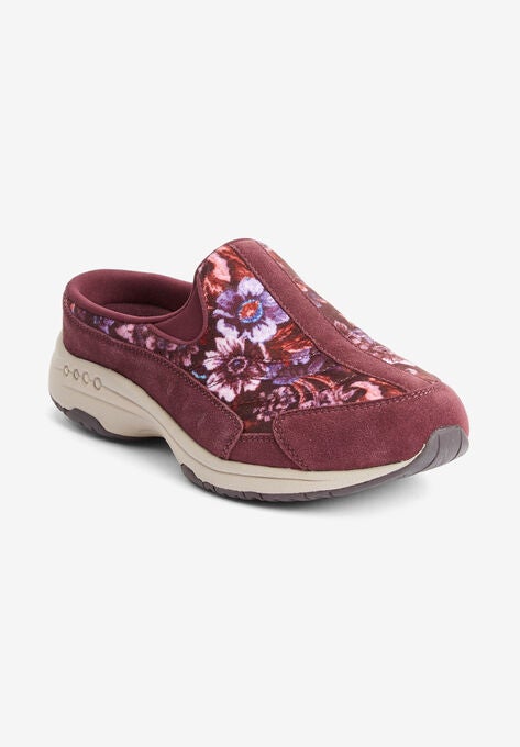 Easy Spirit Traveltime Mule, PLUM FLORAL, hi-res image number null
