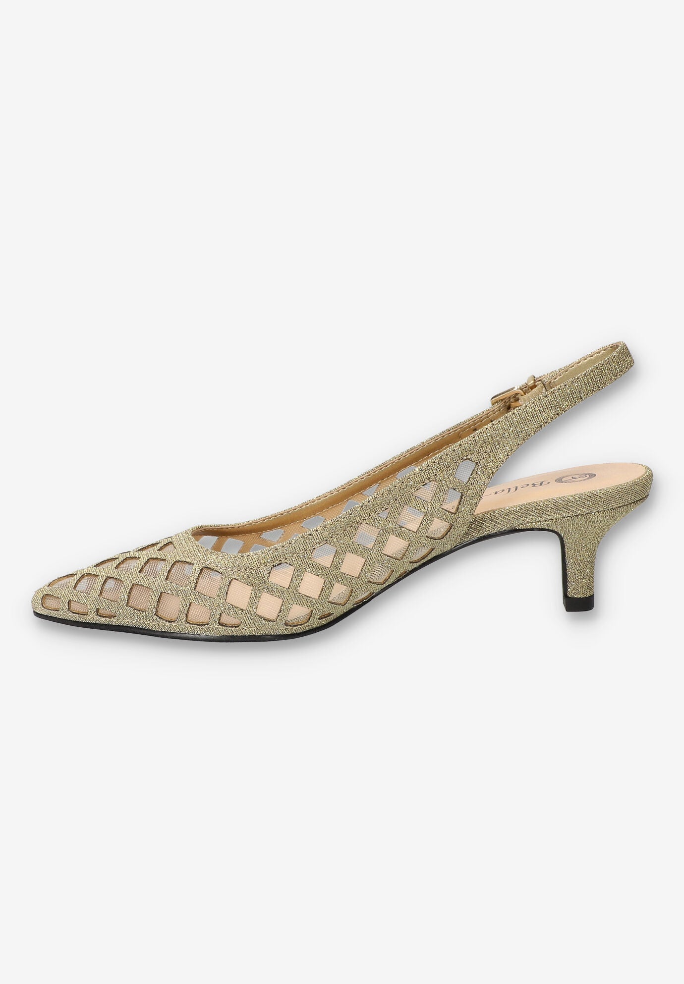 Noel Slingback Pump, GOLD GLITTER, alternate image number 4