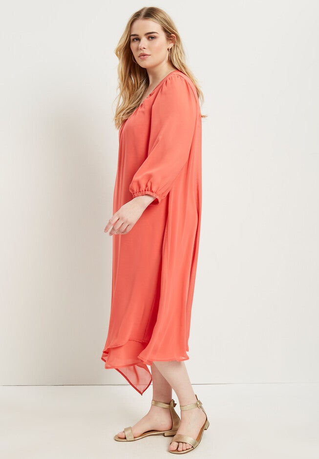 Asymmetric Midi Dress, , on-hover image number 1