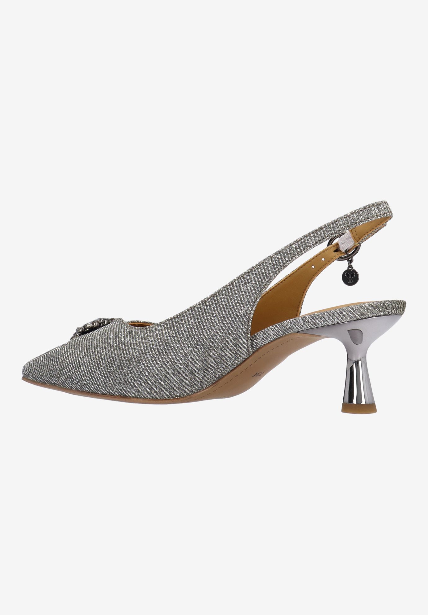 Brivella Sling Back Pump, PEWTER, alternate image number 5