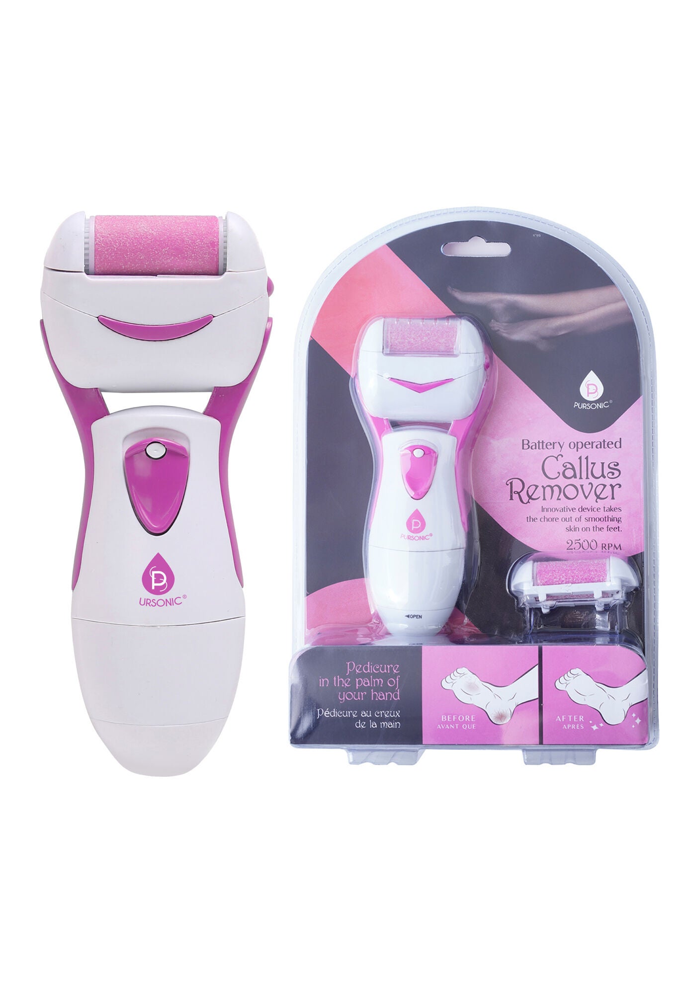 Electric Callus Remover, PINK, hi-res image number 0