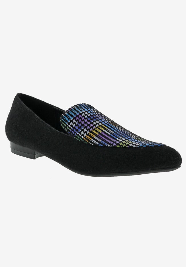 Ferris Casual Flat, BLACK MULTI WOOL, hi-res image number 0