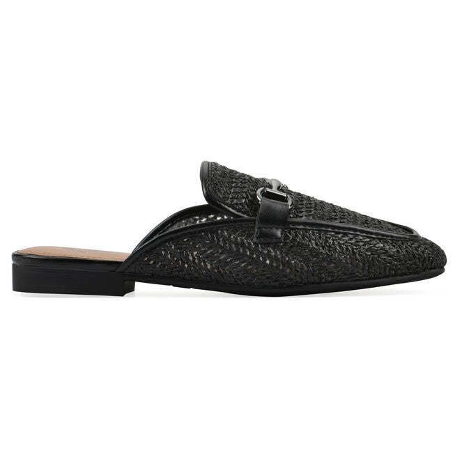 Bobbin Slip On Mule, BLACK SMOOTH, alternate image number 2