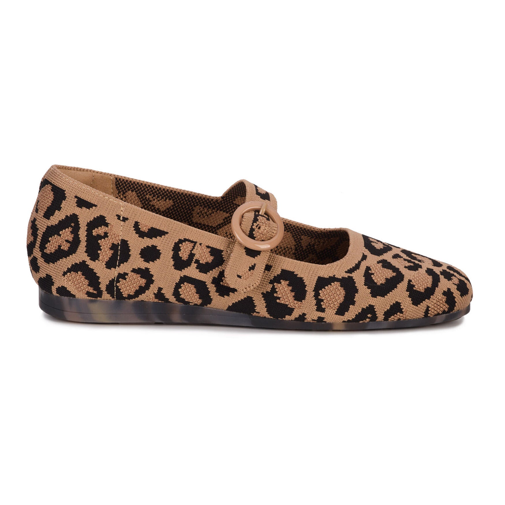 Naomi Mary Jane Stretch Flat, LEOPARD PRINT KNIT, alternate image number 2
