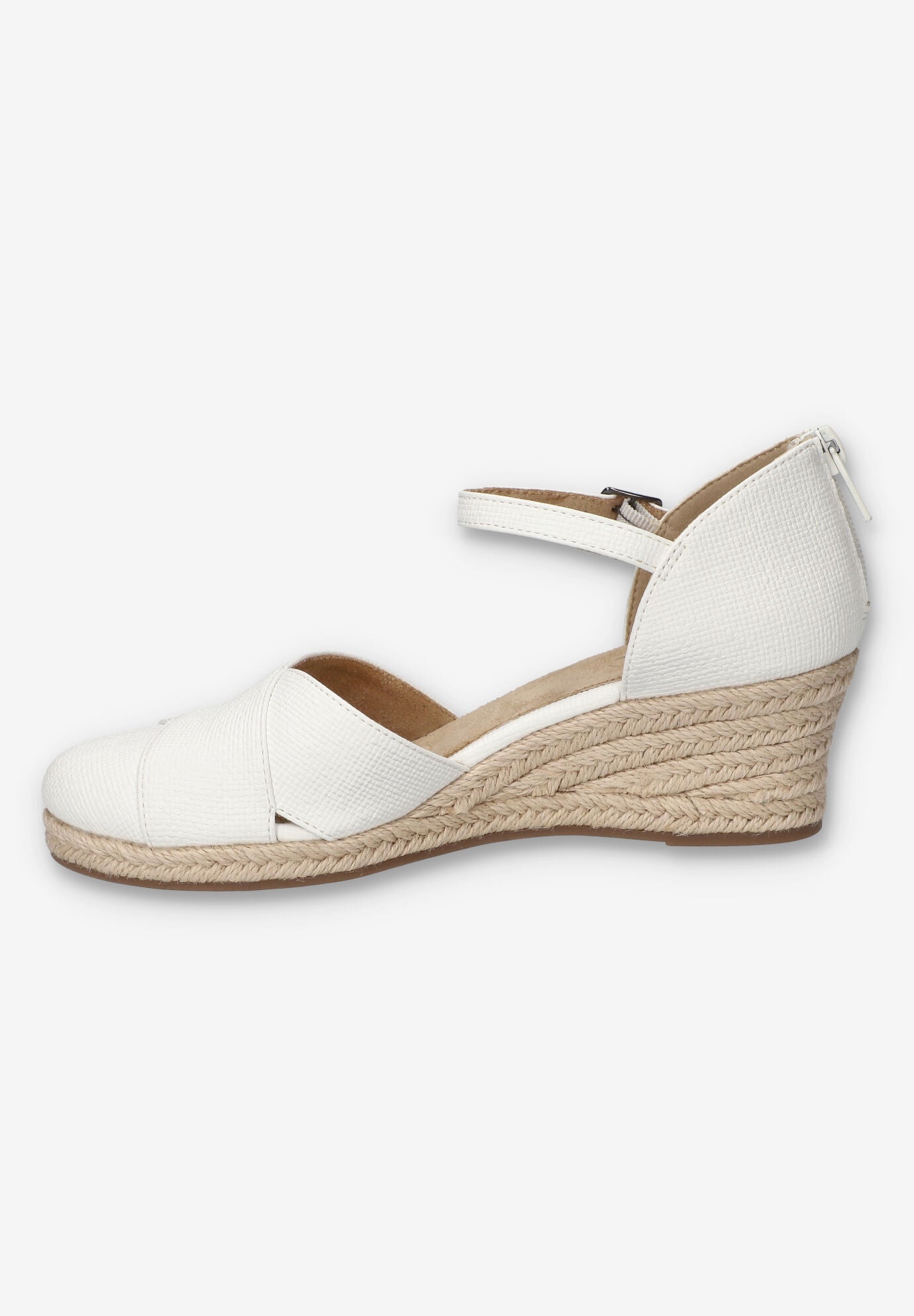 Coast Espadrille Wedge, WHITE LINEN, alternate image number 4