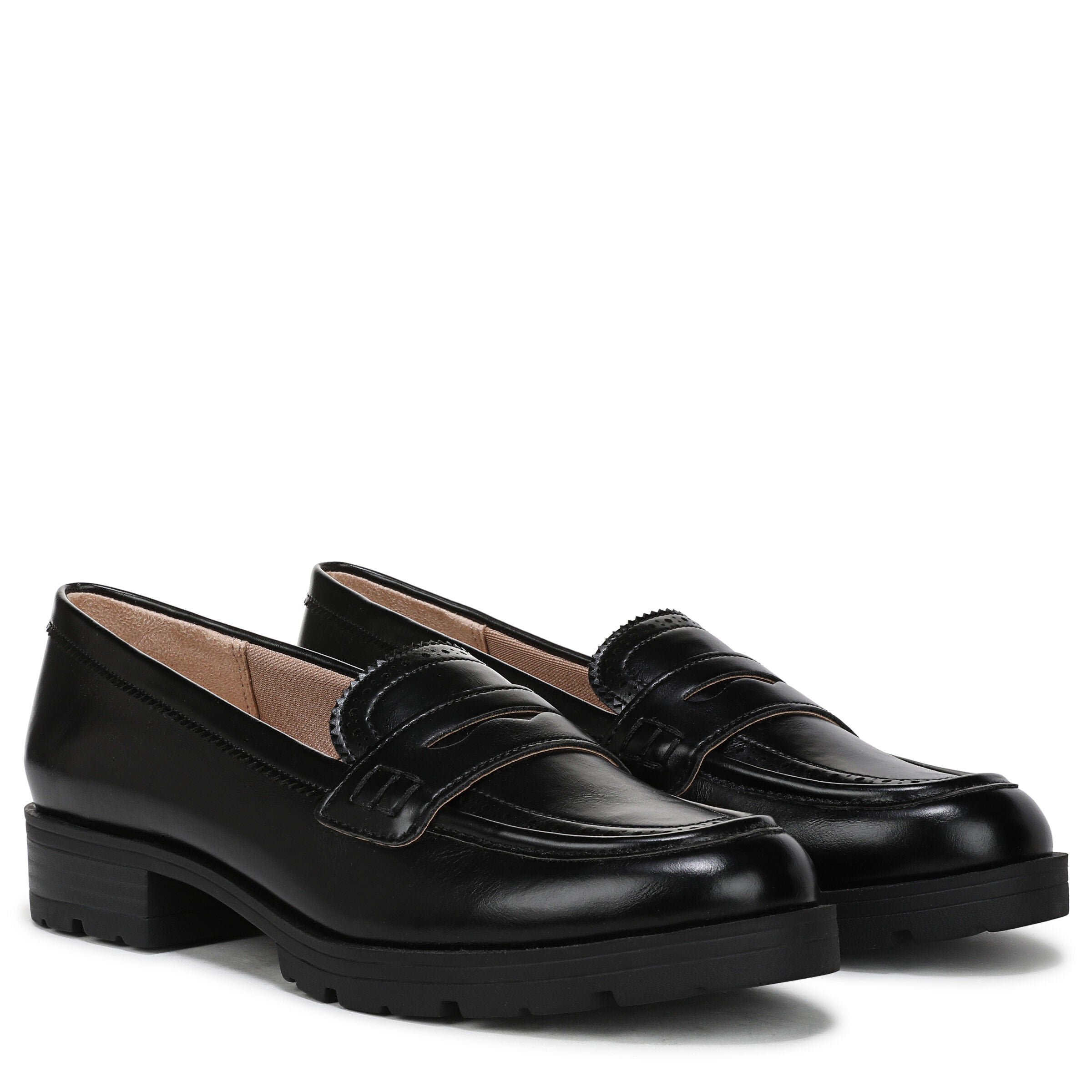 London 3 Pennyloafer, BLACK FAUX LEATHER, alternate image number 2
