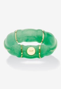 Jade Bamboo Ring In 10K Gold