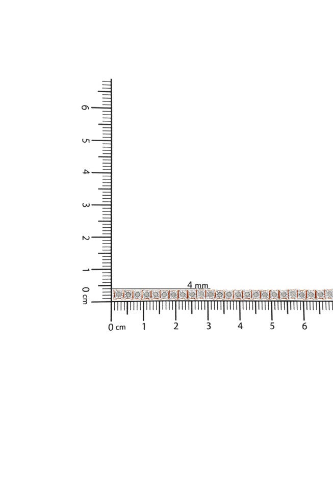 Rose Gold Over Sterling Silver Diamond Square Frame Miracleset Tennis Bracelet 7 inches, , alternate image number 6