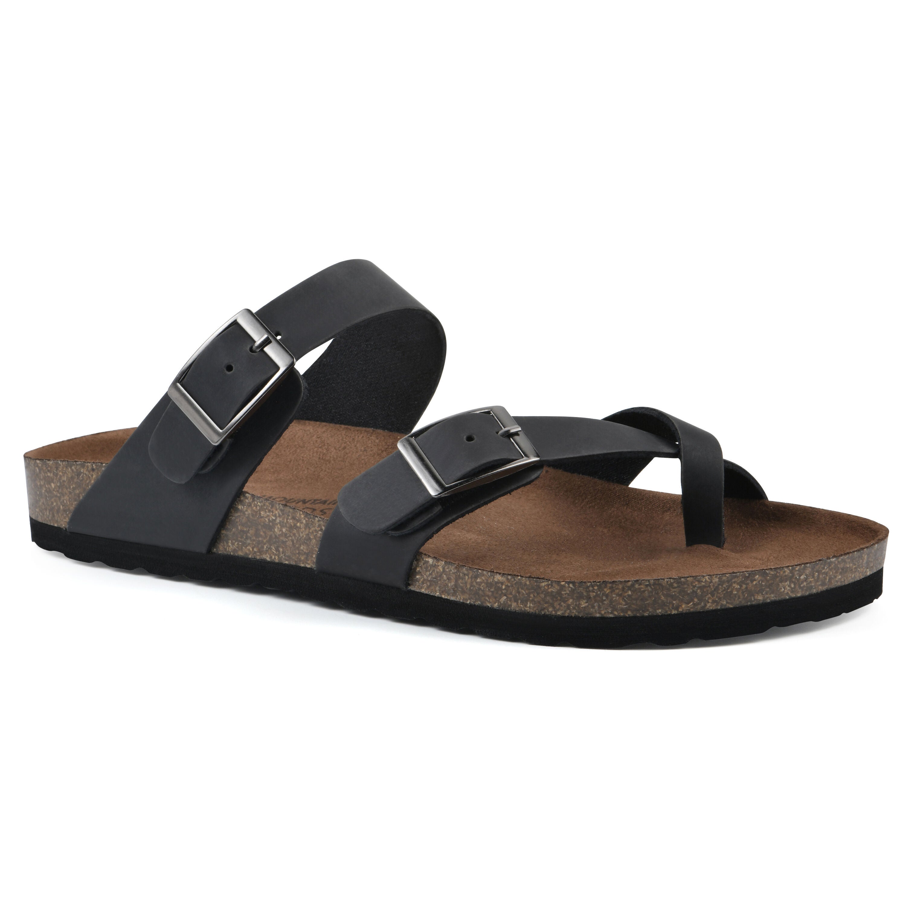 Gracie Footbed Sandal, BLACK LEATHER, hi-res image number 0