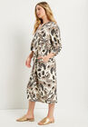 Halcion Midi-Length Lino Soleil Shirtdress, , alternate image number null
