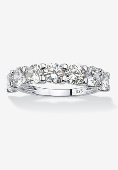 3.50 Ctw Cubic Zirconia Anniversary Ring In Platinum-Plated Sterling Silver