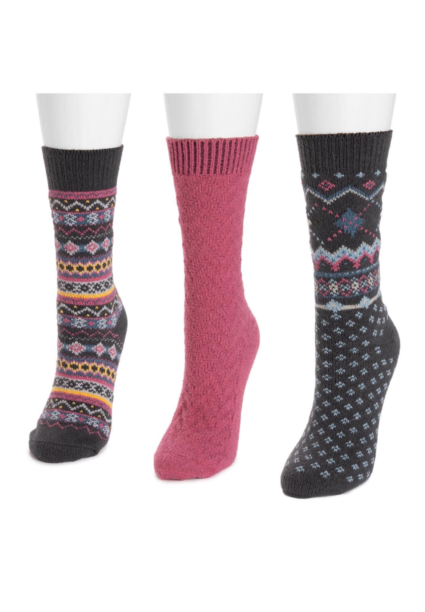 3 Pair Boot Slippers Socks, , alternate image number 2