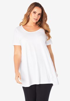 Plus Size Cotton Ultimate Scoopneck Swing Tunic