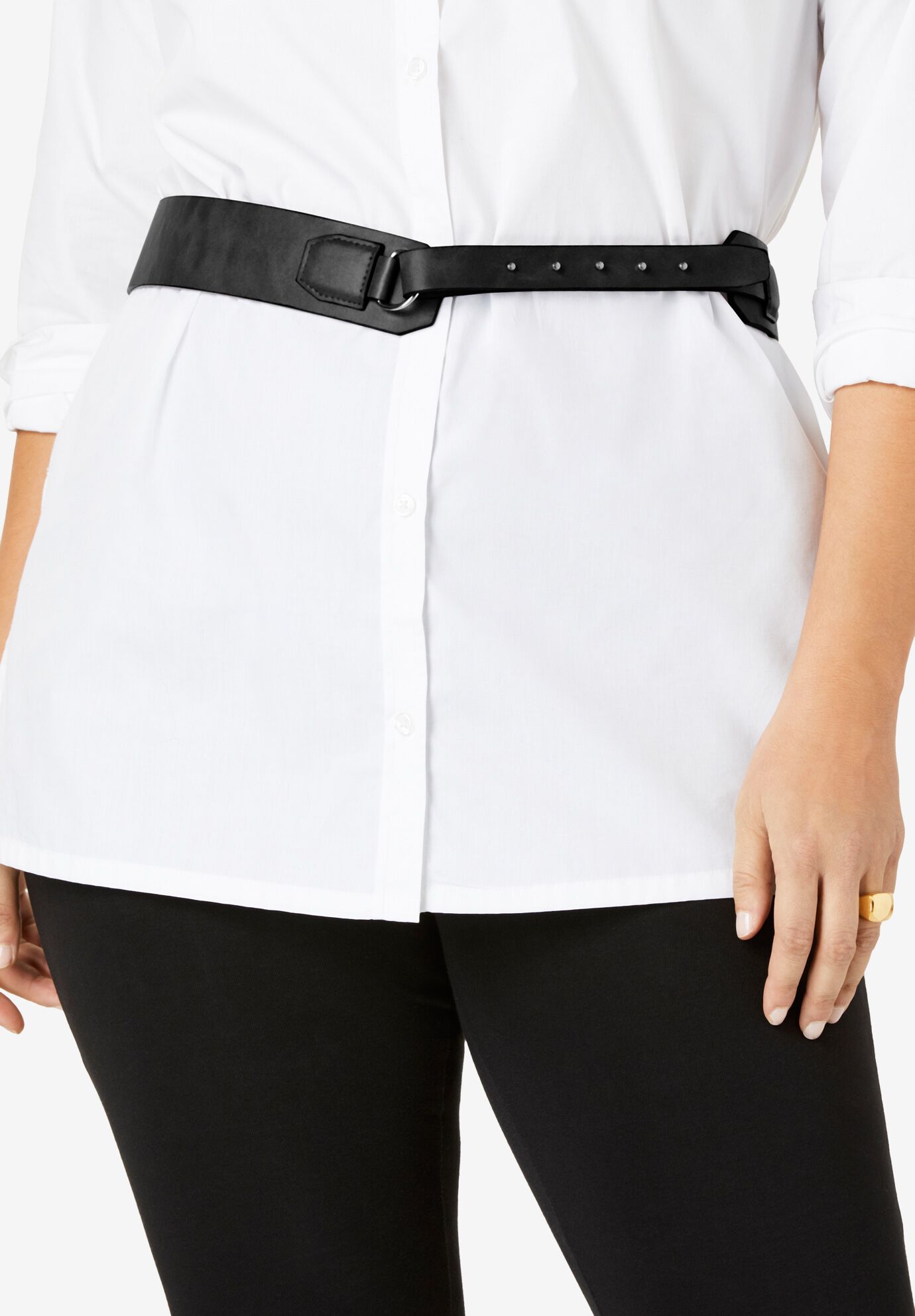 Faux Suede Belt, BLACK, hi-res image number 0