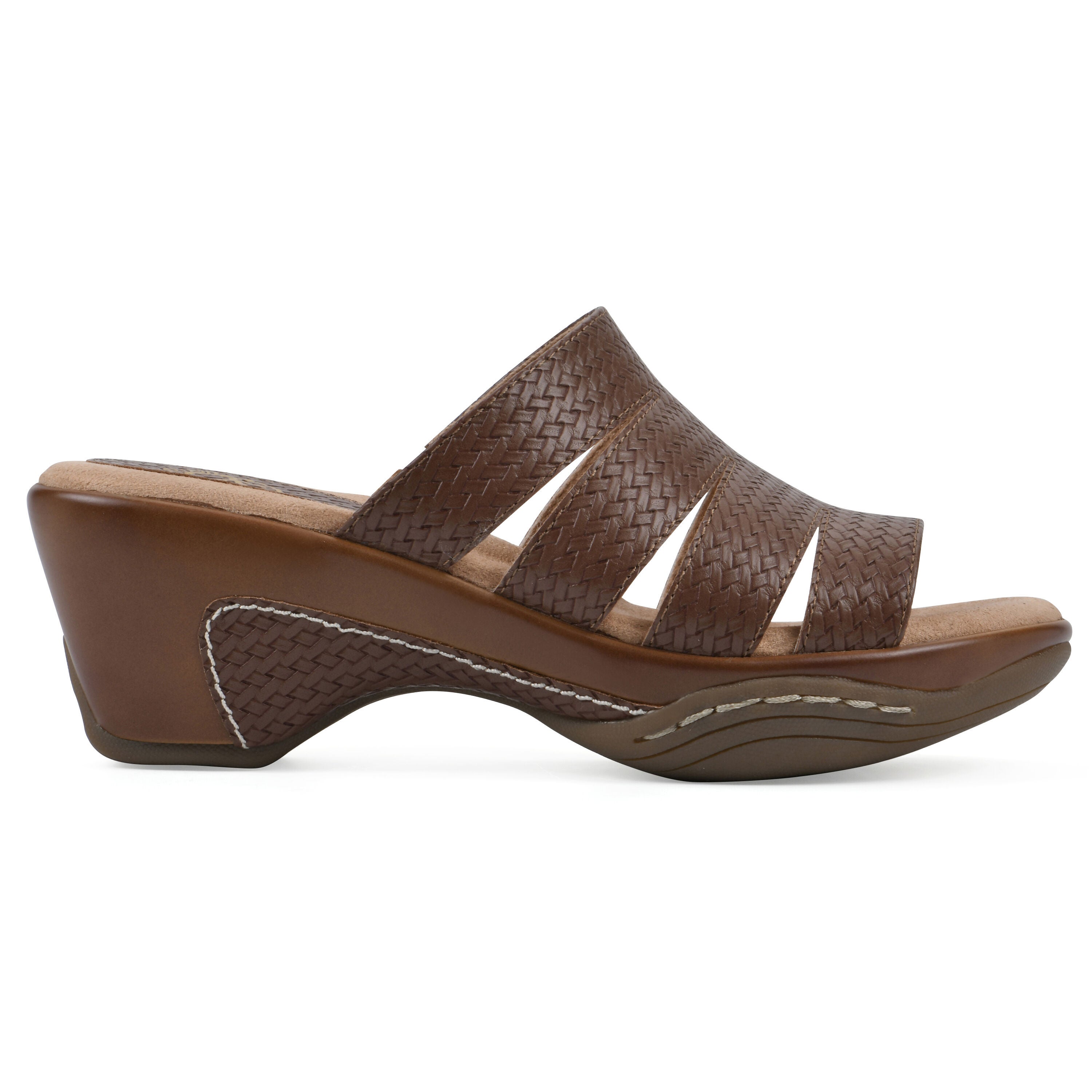 Valora Slip On Clog, BROWN WOVEN, alternate image number 2