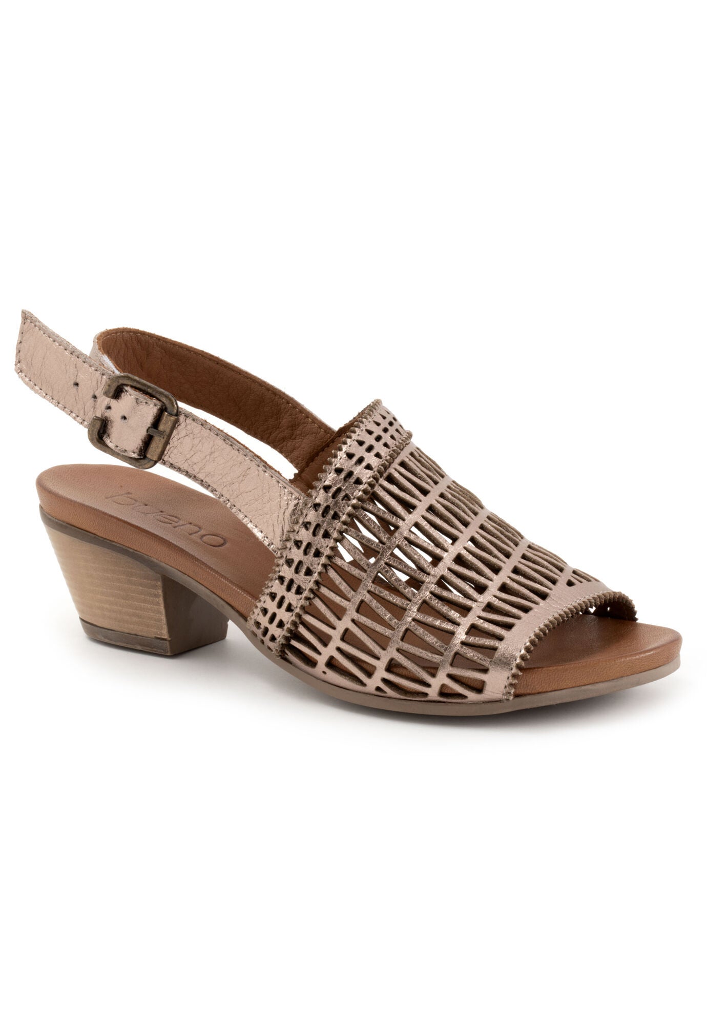 Lia Heeled Sandal, BEIGE METALLIC, hi-res image number 0