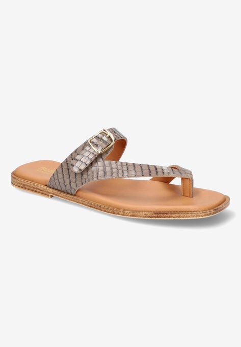 Doe-Italy Sandal, GREY CROCO LEATHER, hi-res image number null