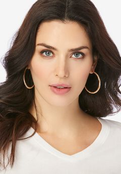 Rhinestone Hoop Earrings
