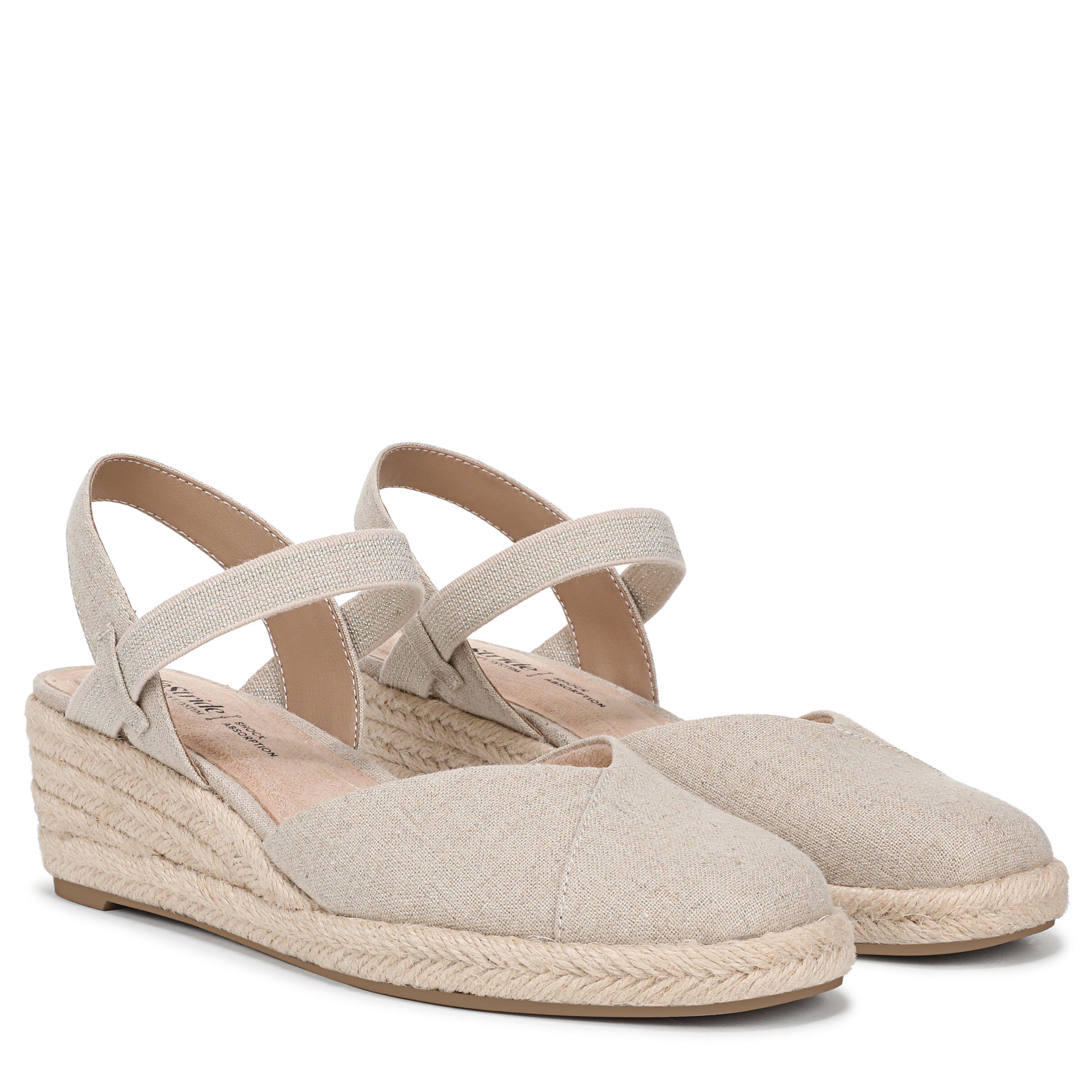 Pilar Wedge Sandal, PLATINO GOLD, alternate image number 2