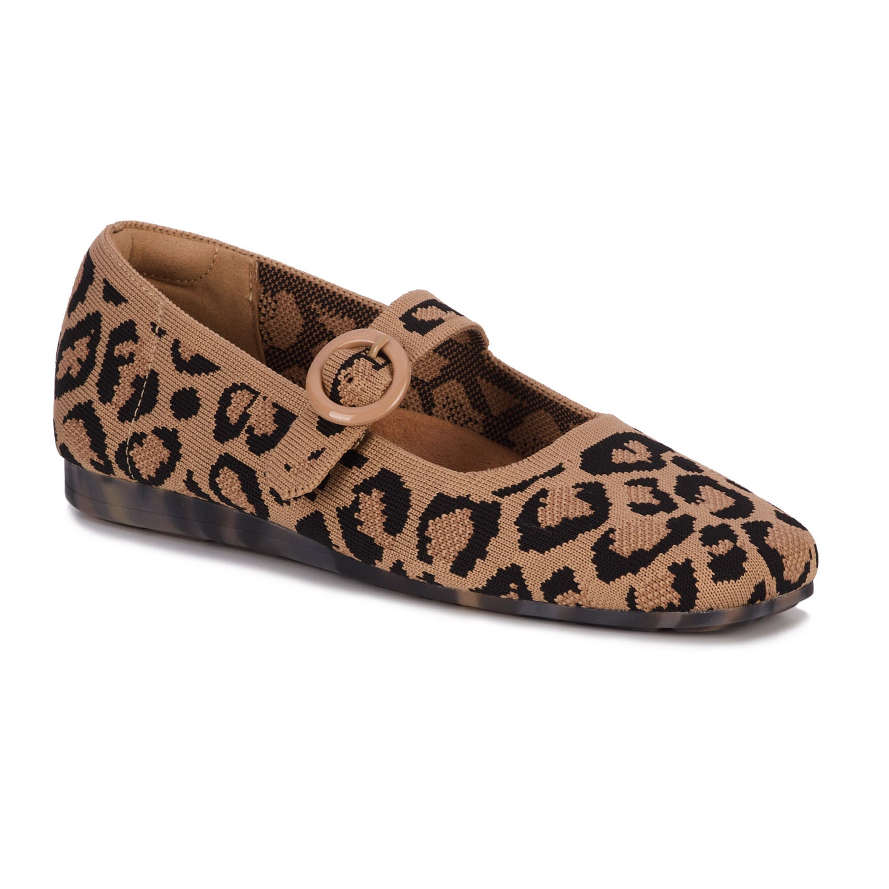 Naomi Mary Jane Stretch Flat, LEOPARD PRINT KNIT, alternate image number 7