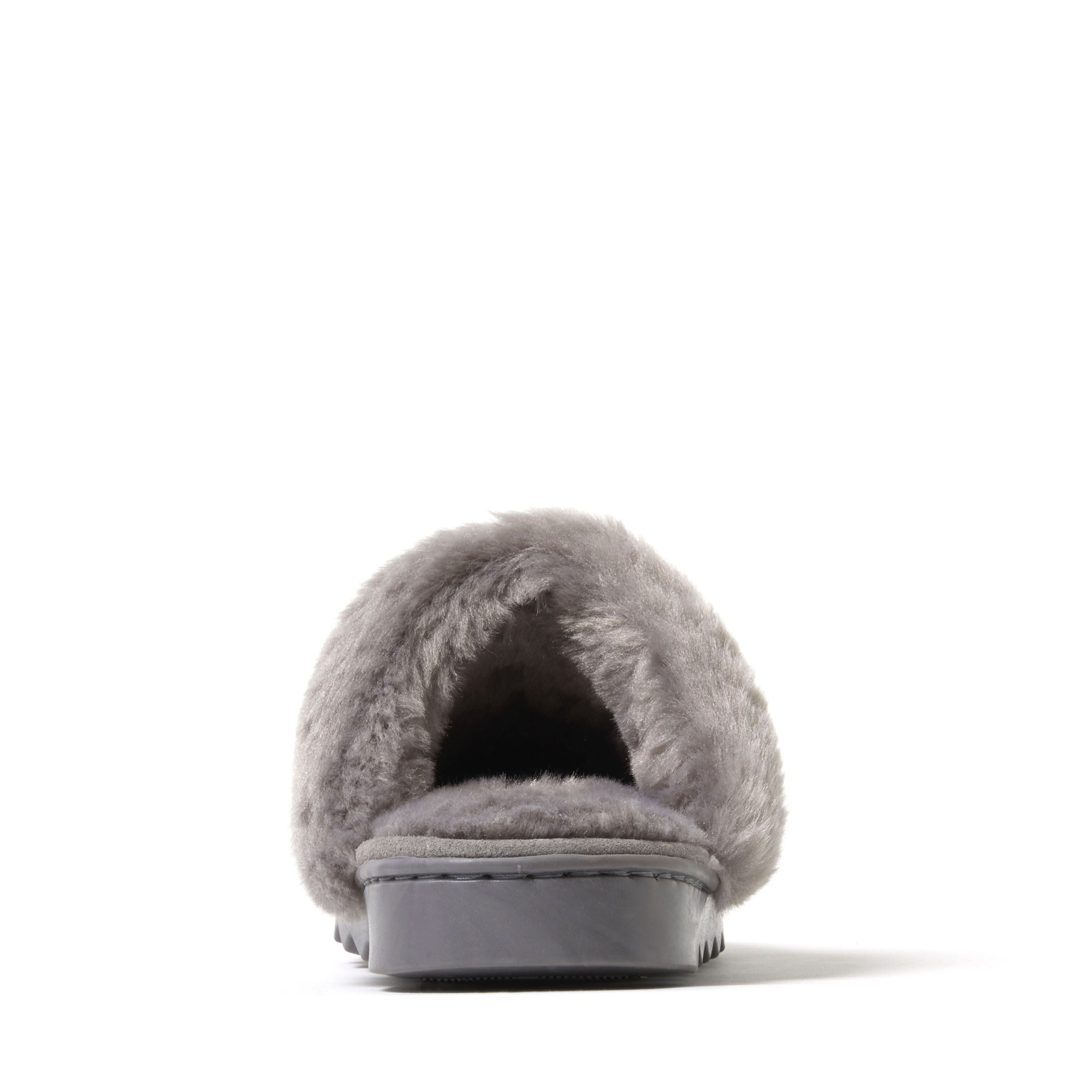Helena Genuine Suede Scuff, GREY, on-hover image number 1
