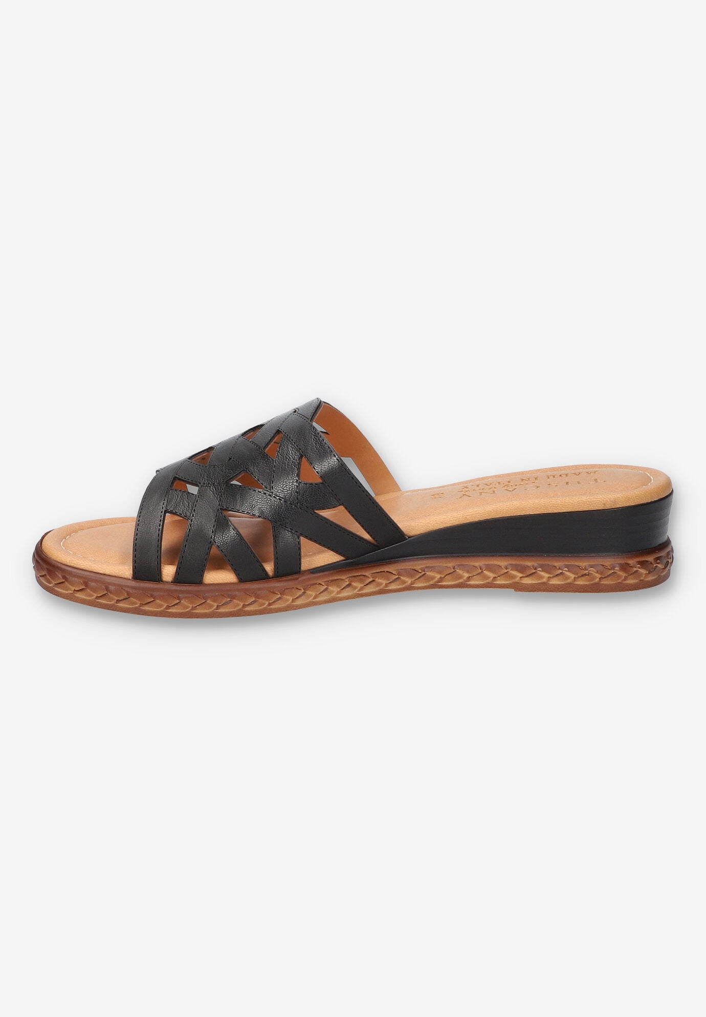 Edda Wedge Sandal, BLACK, alternate image number 4