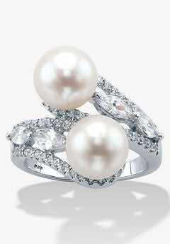 1.30 Cttw. .925 Sterling Silver Round Freshwater Cultured Pearl Ring (9Mm)