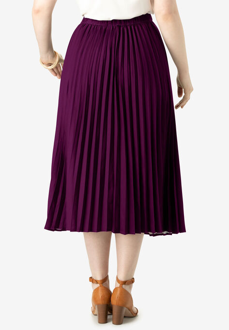 Pleated Midi Skirt| Plus Size Skirts | Woman Within