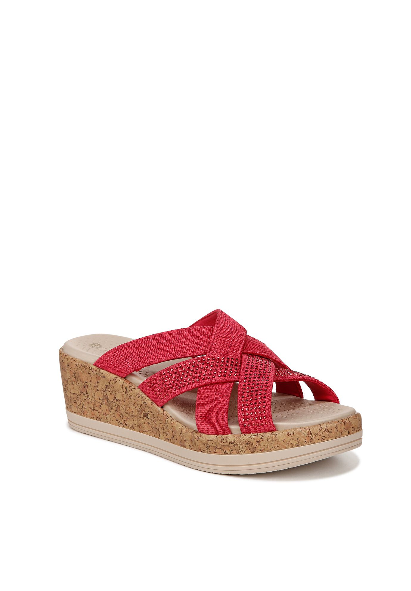 Reign Wedge Sandal, MAGENTA PINK FABRIC, hi-res image number 0