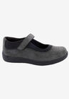 Rose Mary Jane Flat, BLACK FOIL LEATHER, hi-res image number null