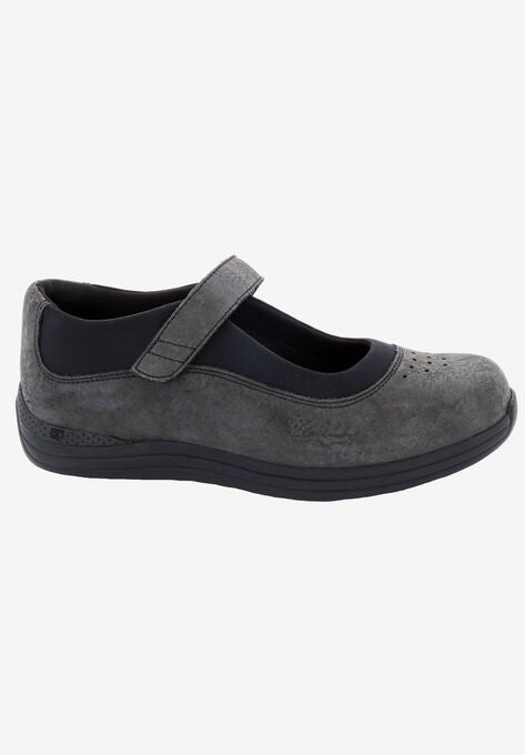 Rose Mary Jane Flat, BLACK FOIL LEATHER, hi-res image number null