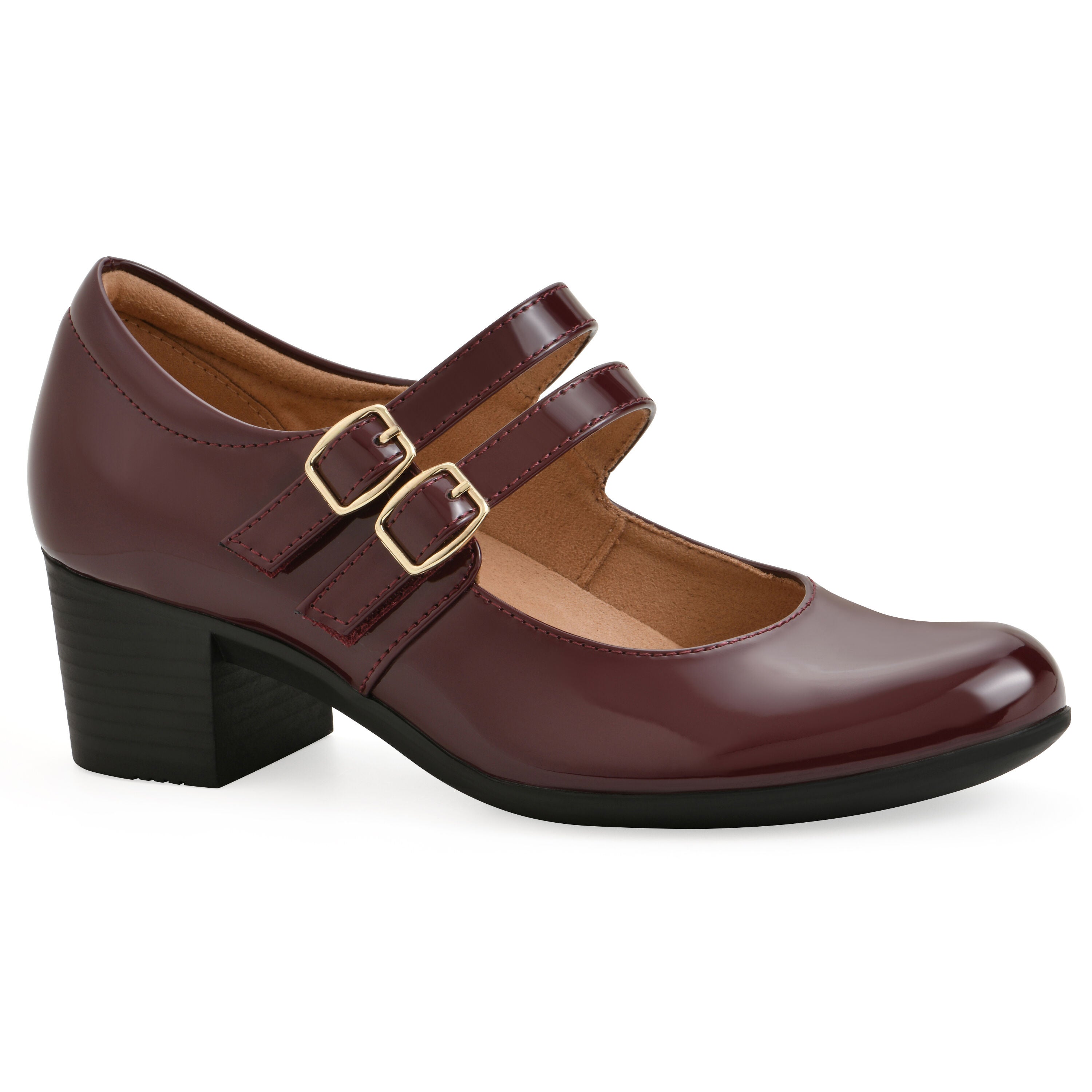 Tristin Block Heel Pump, DARK RED, hi-res image number 0