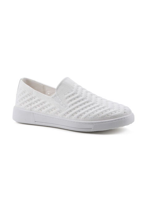 White Mountain Courage Sneakers, WHITE FABRIC, hi-res image number null