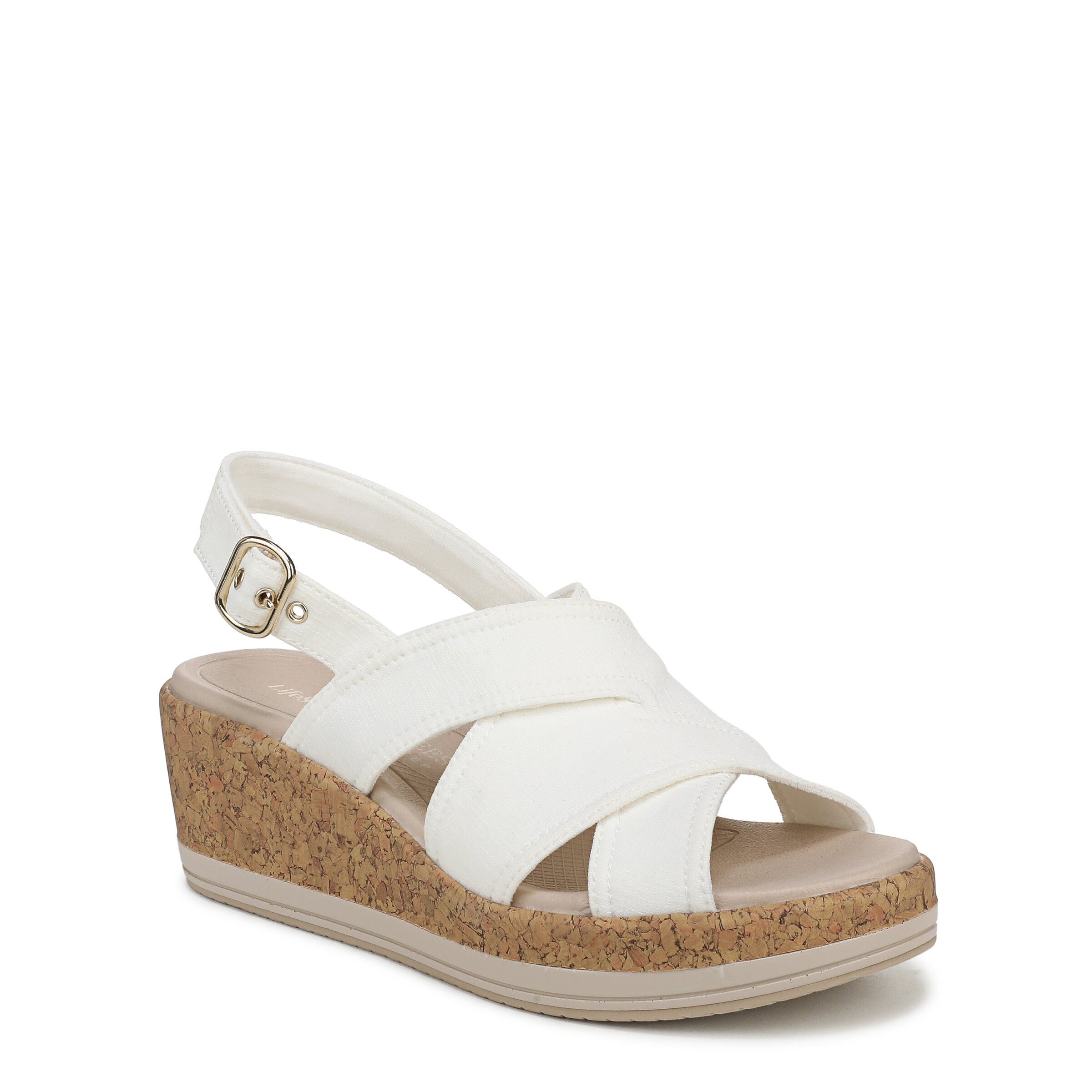 Rye Slingback Wedge Sandal, WHITE, hi-res image number 0