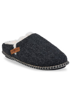 Textured Knit Clog With Fur Lining Slippers