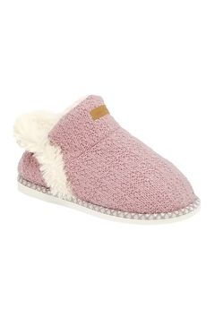 Textured Knit Ankleboot Slippers