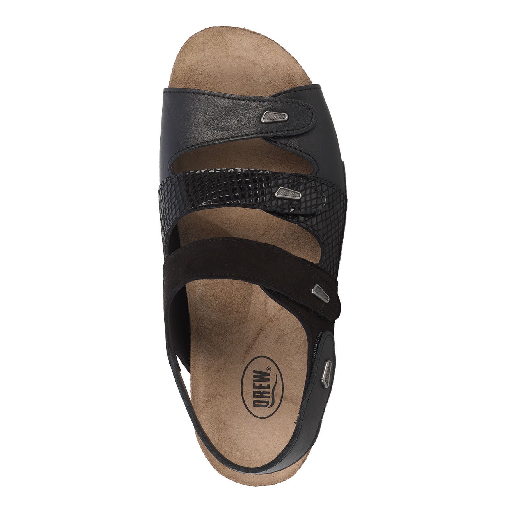 Margo Three Strap Sandal, BLACK, alternate image number 5