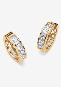 Birthstone Gold-Plated Huggie Earrings