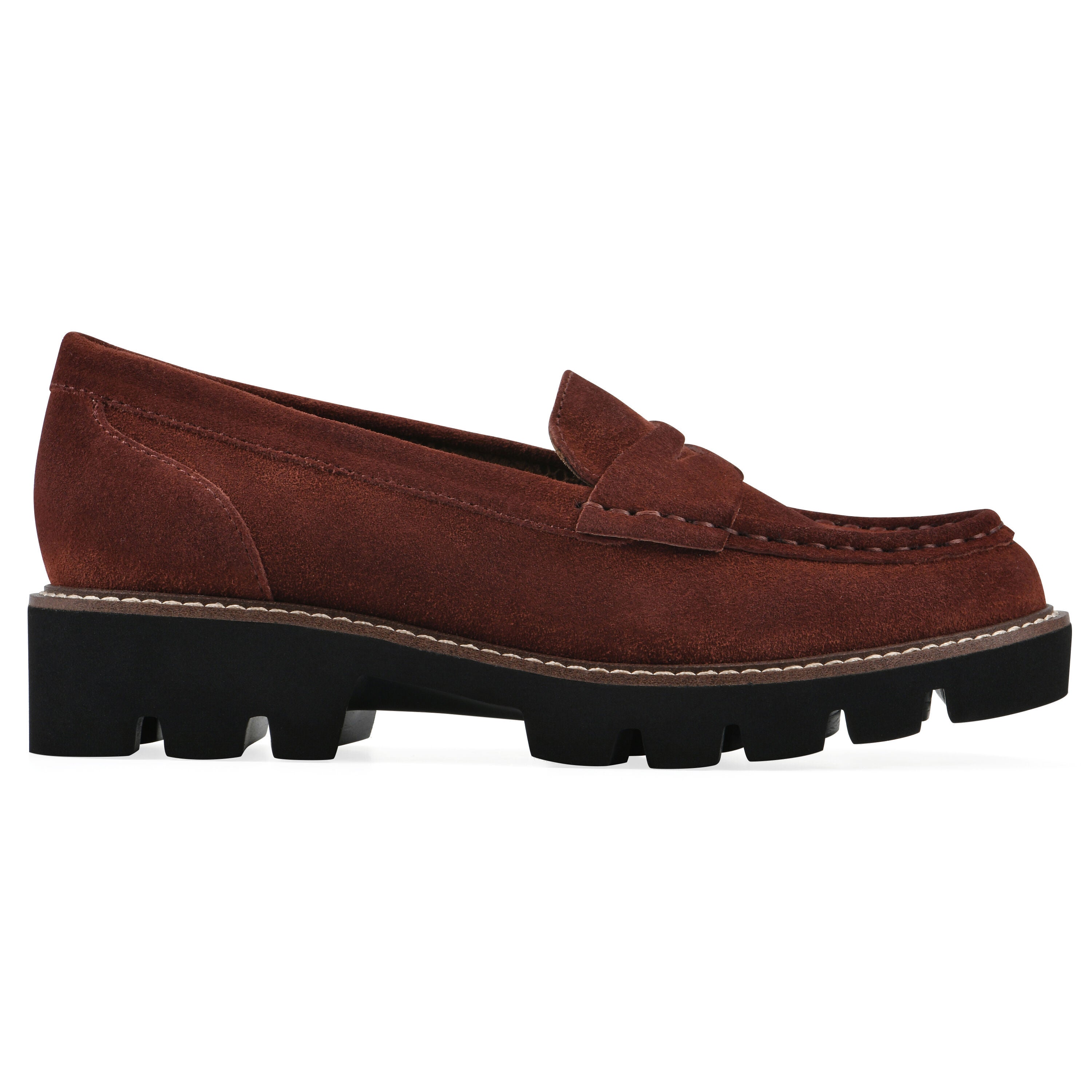 Gunner Lug Sole Loafer, RUST SUEDE, alternate image number 2